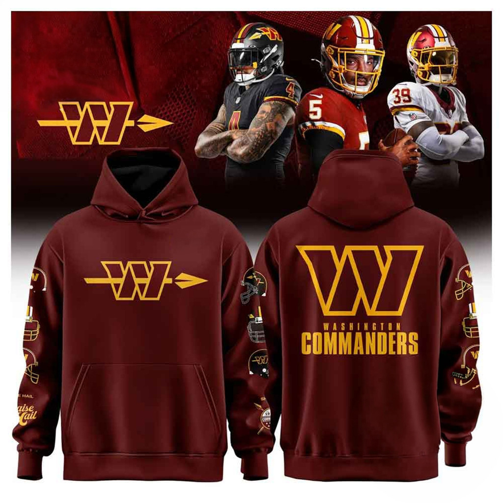 Washington Commanders Prime Logo Hoodie 2026 Commanders Merch Best Gift For Football Lovers