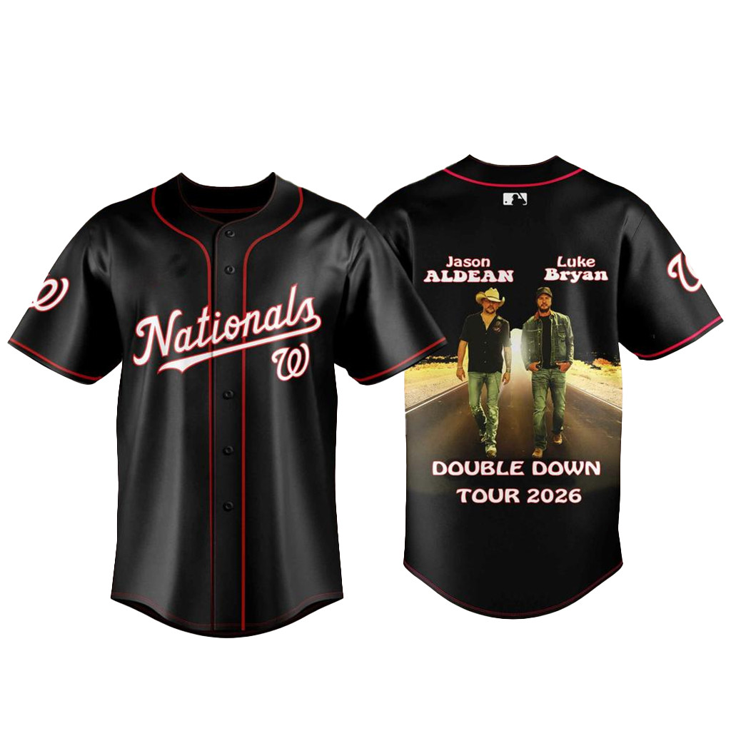 Washington Nationals x Jason Aldean Luke Bryan Double Down Tour 2026 Jersey Nationals Merch