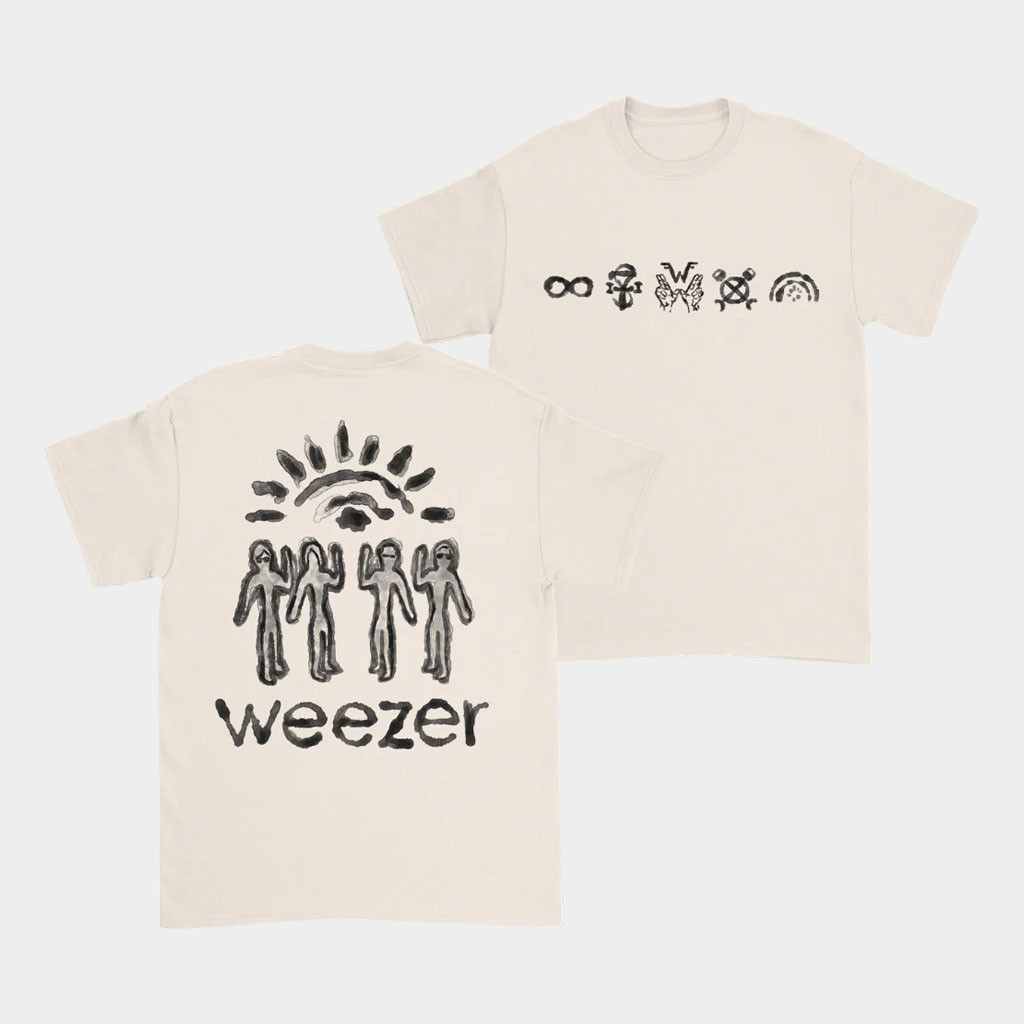 Weezer Merch 2026 Glyph T-Shirt Weezer Rock Band Shirt Gifts Ideas For Music Lovers