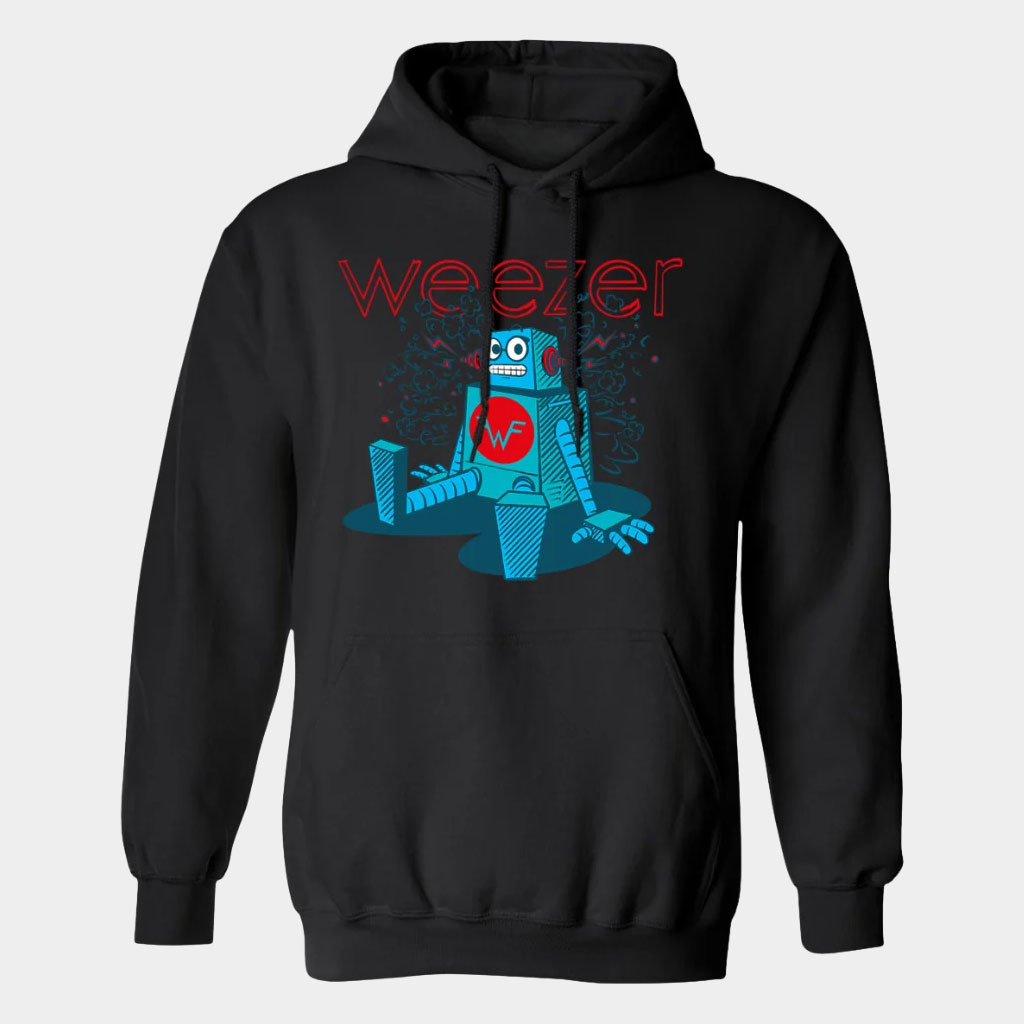 Weezer Merch 2026 Robot Hoodie Weezer Hoodie Cool Gifts For Music Lovers