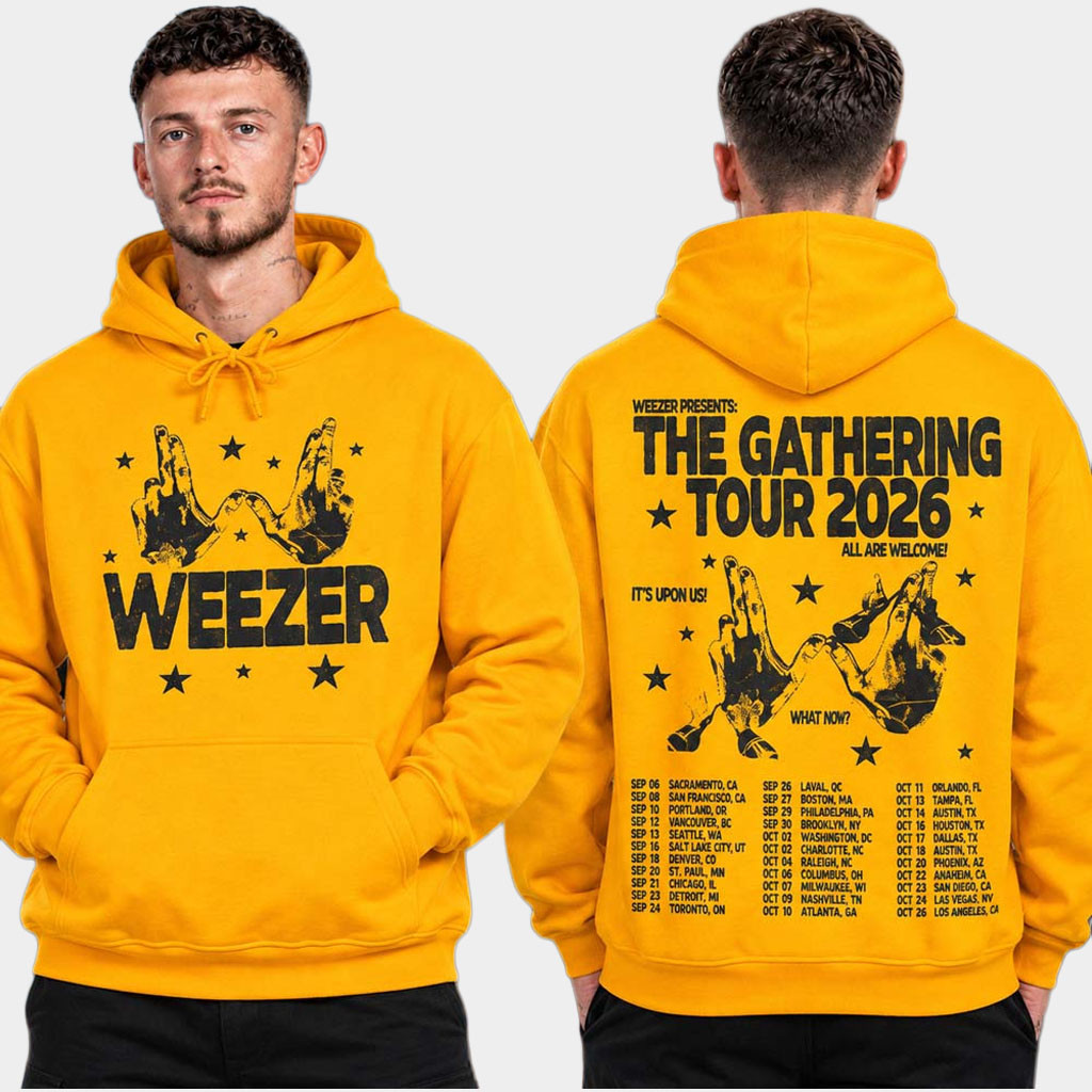 Weezer Merch The Gathering North America Tour 2026 Logo Tour Dates Hoodie Gift For Music Fans