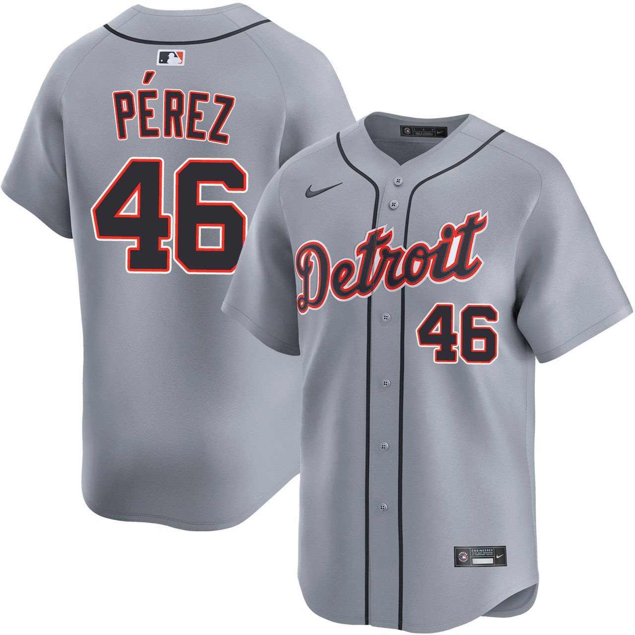 Wenceel Perez Detroit Tigers 2026 Road Limited Jersey - Grey
