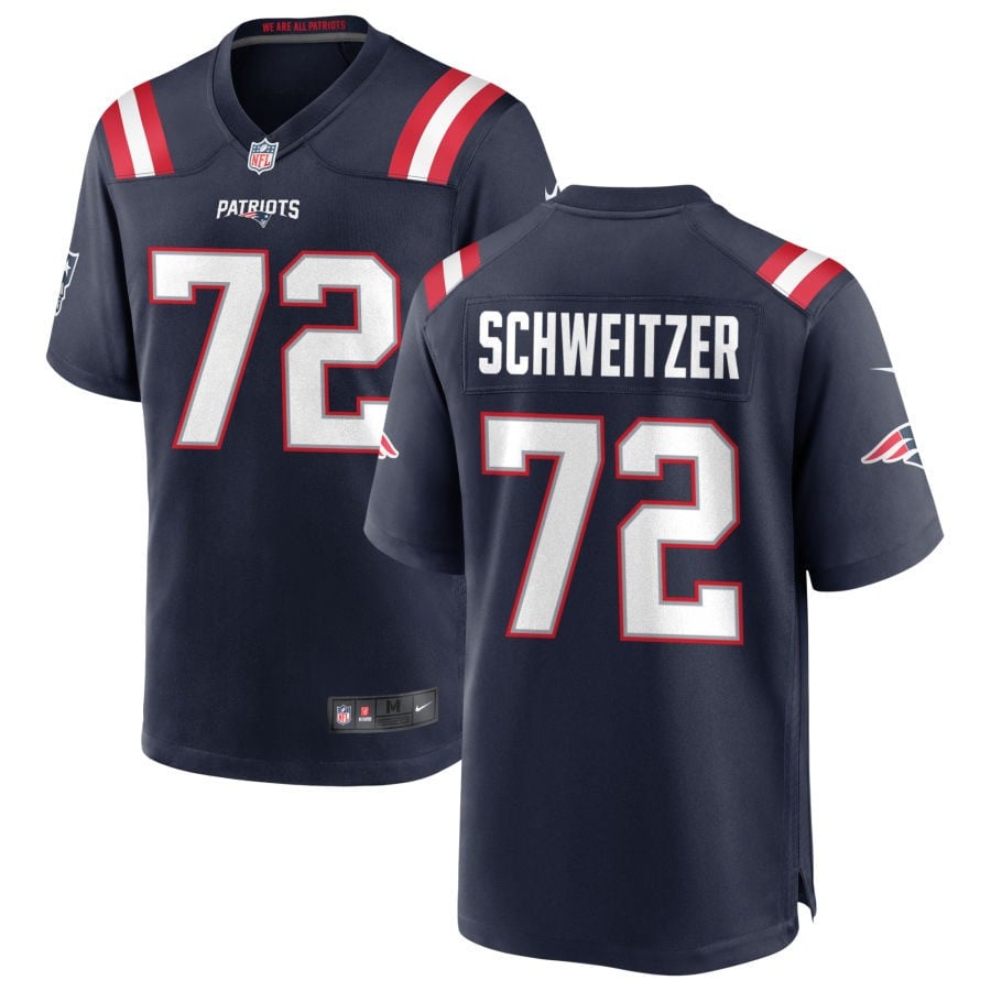 Wes Schweitzer New England Patriots 2025 Game Jersey - Navy