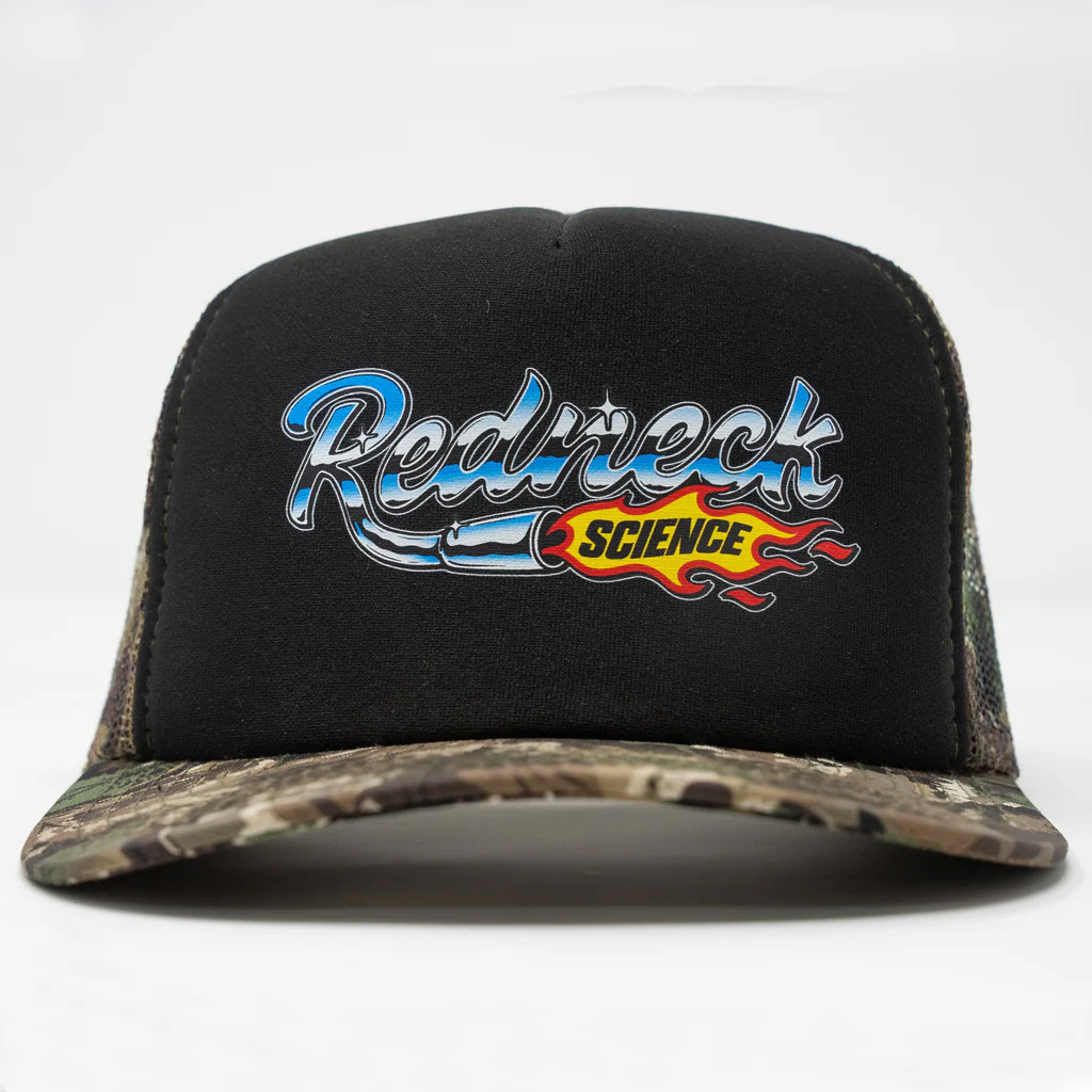 Westen Champlin Merch Redneck Science Backfire Camo Trucker Hat Gift Ideas For Dad