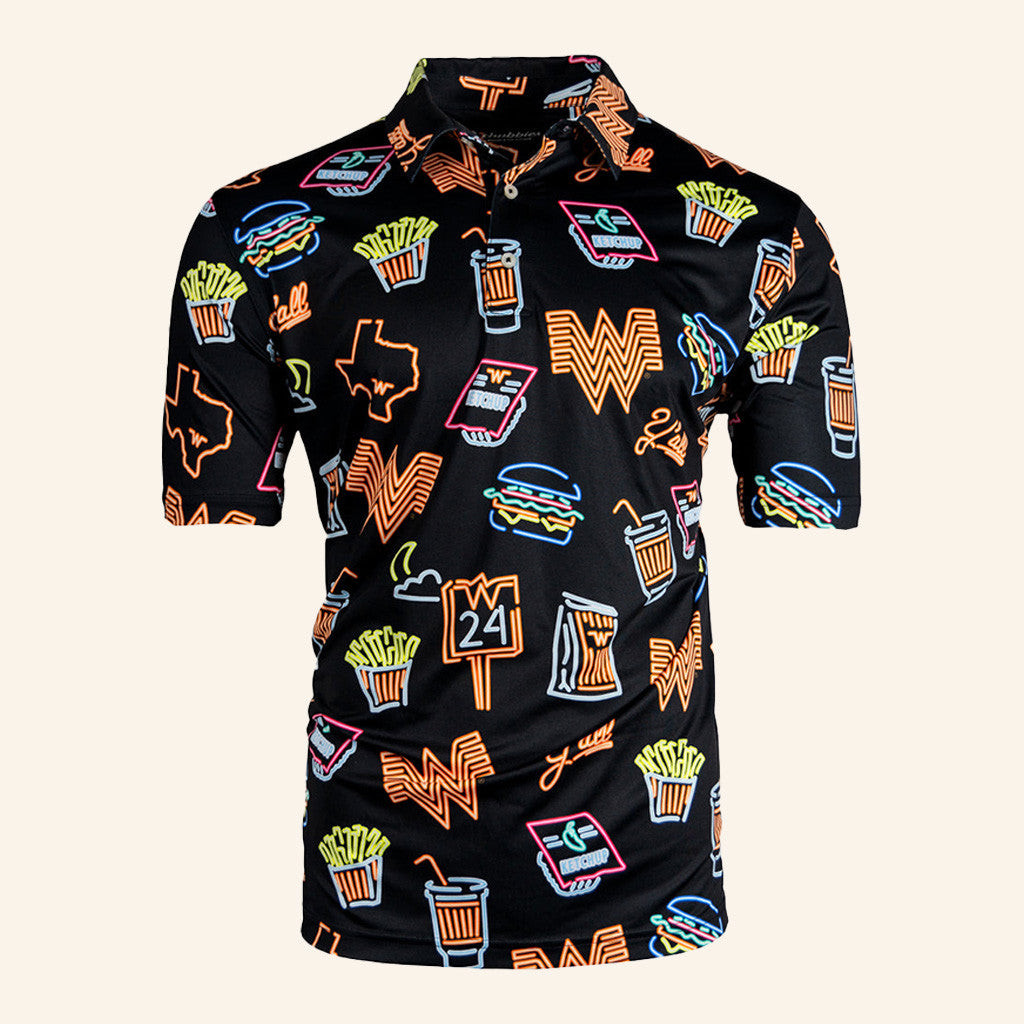 Whataburger Merch Neon Polo Shirt Birthday Ideas For Husband