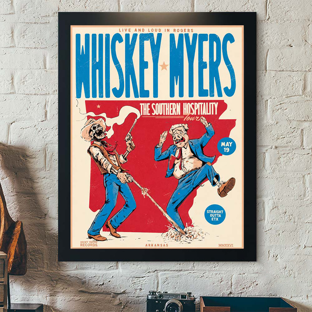 Whiskey Myers Arkansas 2026 The Southern Hospitality Tour Poster Whiskey Myers Merch Gift Idea