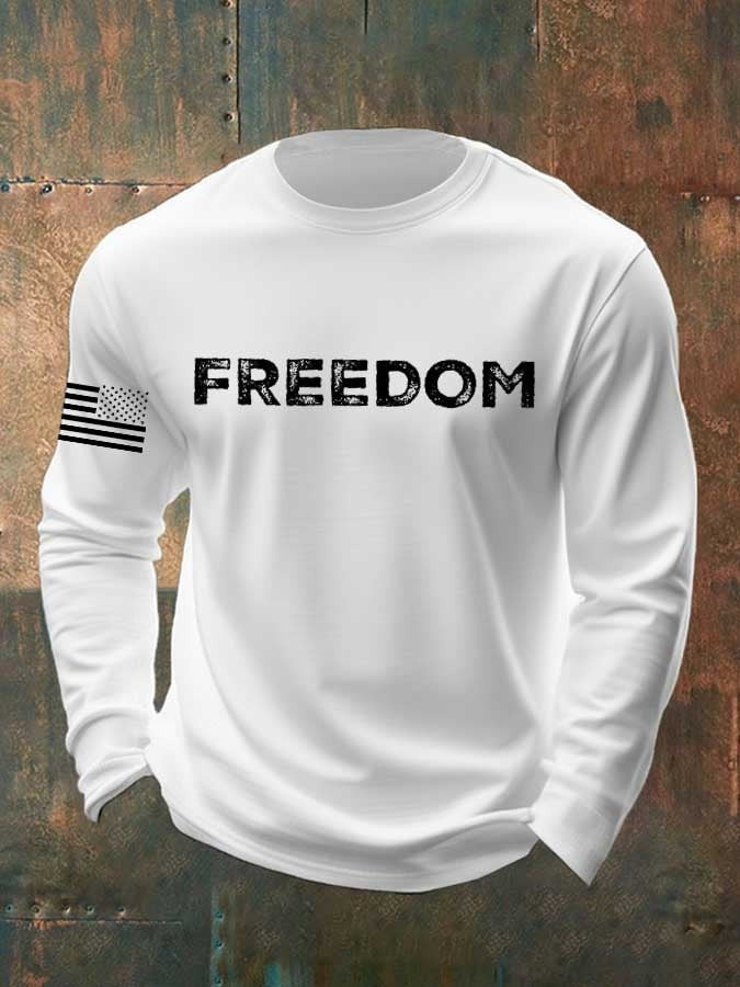 White Freedom Shirt Charlie Kirk Long Sleeve Shirt Freedom Charlie Shirt Gifts For Husband