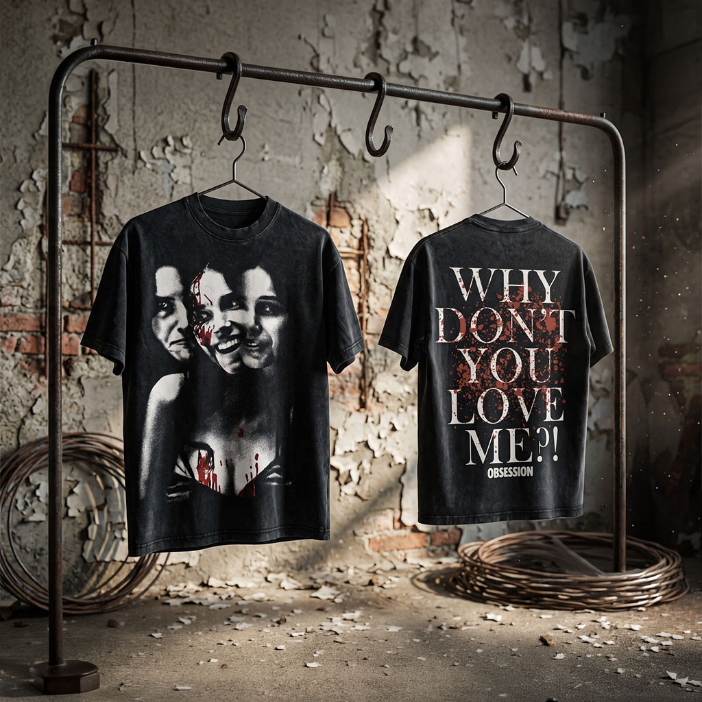 Why Don't You Love Me Obsession 2026 Horror Movie Wash T-Shirt Obsession Merch Horror Lovers Gifts