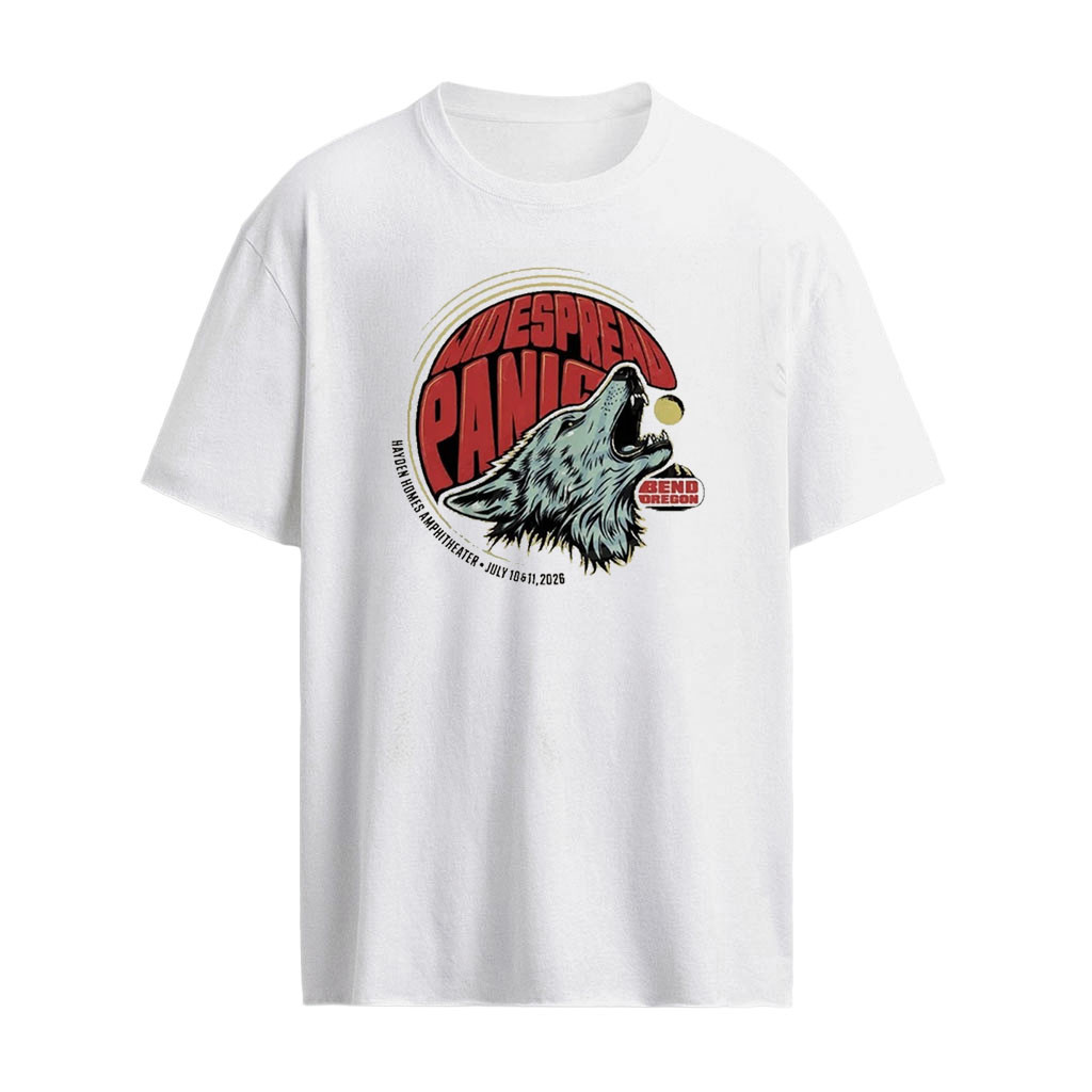 Widespread Panic Bend Oregon 2026 Event Tee At Hayden Homes Amphitheater On July 10 And 11 2026 The Wolf T-Shirt
