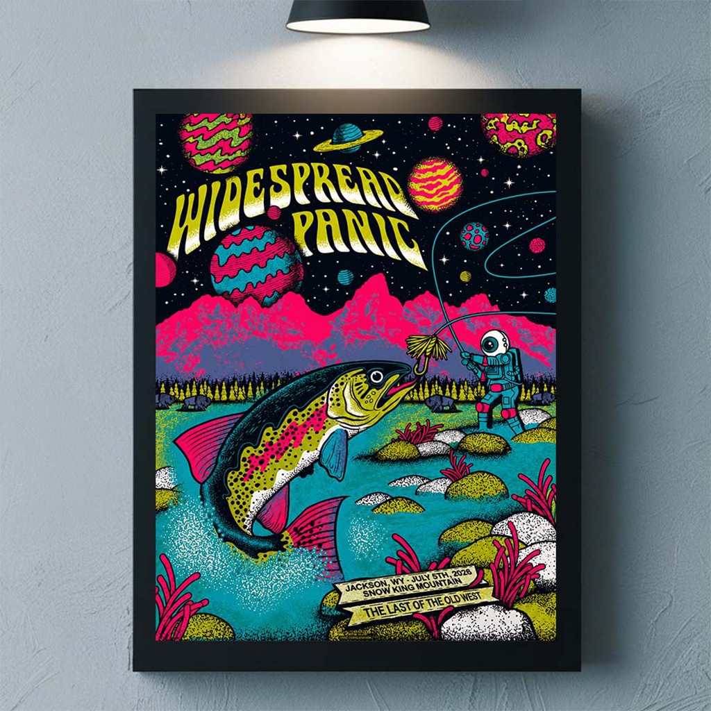 Widespread Panic Jackson Wyoming 2026 Event Poster Widespread Panic Merch Living Room Decor