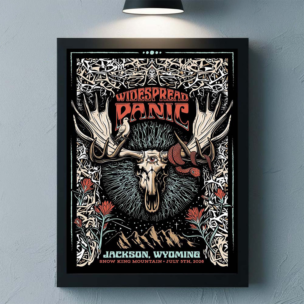 Widespread Panic Jackson Wyoming 2026 Gig Poster Widespread Panic Merch Wall Art Decor