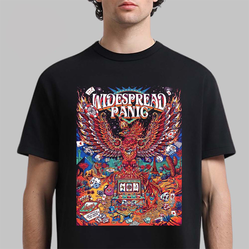 Widespread Panic Las Vegas NV 2026 Tour Poster T-Shirt Widespread Panic Merch Fan Gifts