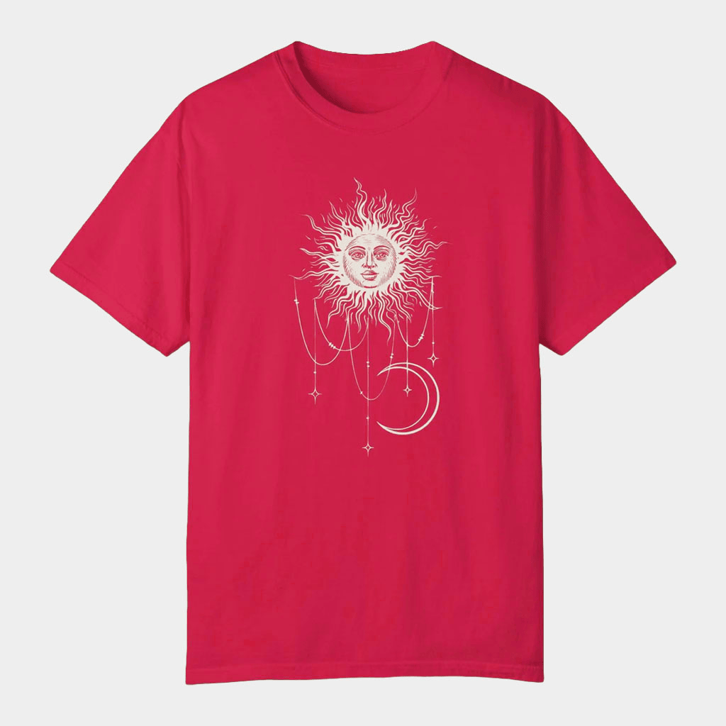 Widows Bay Merch 2026 Widow's Bay Patricia's T-Shirt Celestial Sun Crescent Moon Boho Tee Gifts