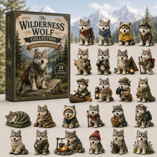 Wilderness Wolf Advent Calendar 2026 24 Days Christmas Mystery Ornaments Wolf Lover Holiday Gift - Image 2