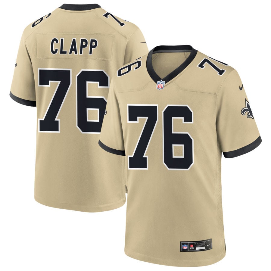 Will Clapp New Orleans Saints 2025 Gameday Golds Alternate Game Jersey - Gold