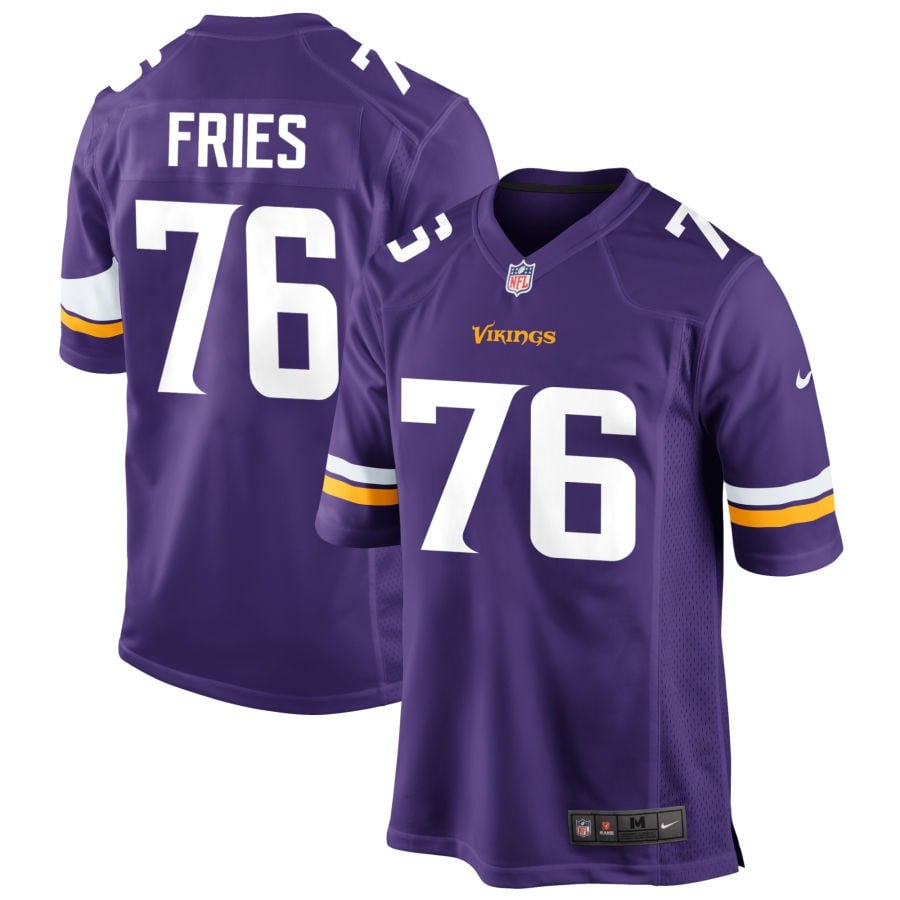 Will Fries Minnesota Vikings 2025 Game Jersey - Purple