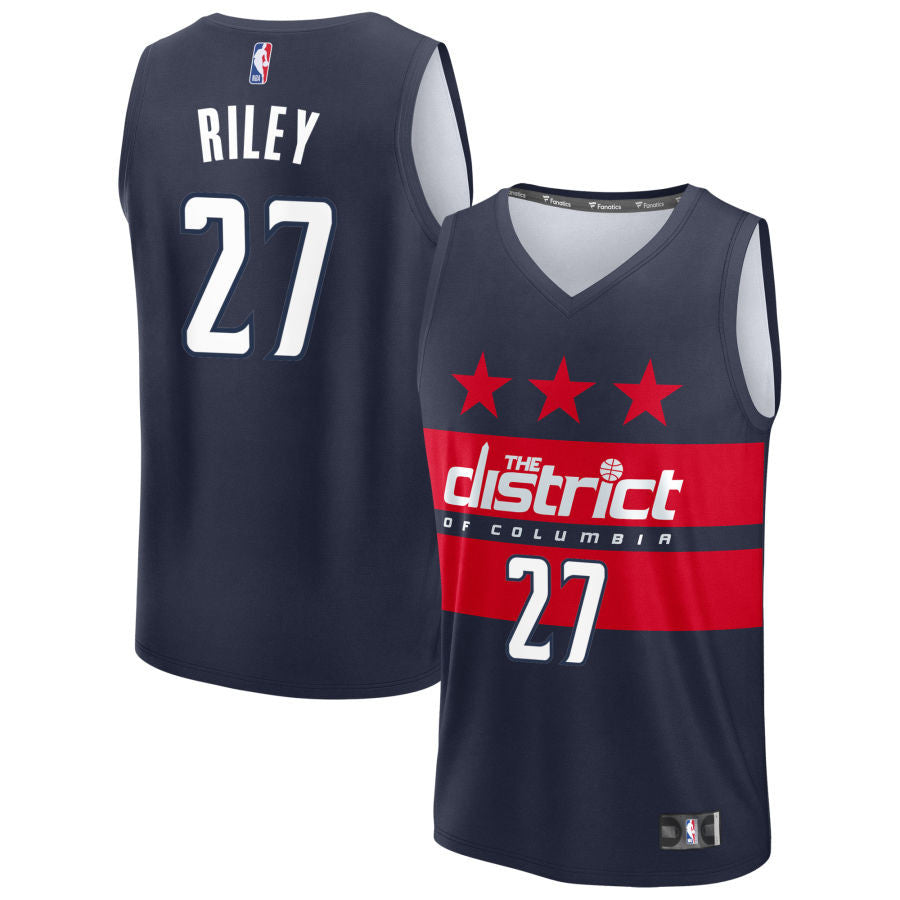 Will Riley Washington Wizards 2025 Fast Break Statement Edition Jersey - Navy