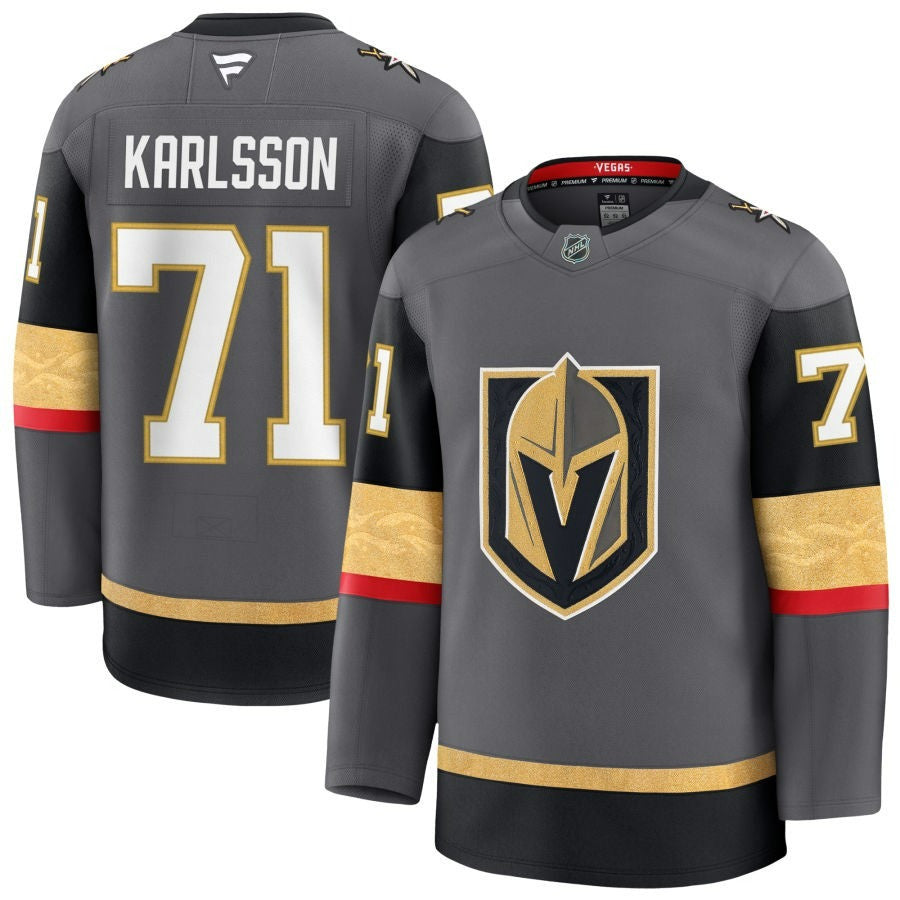 William Karlsson Vegas Golden Knights 2025 Alternate Premium Gray Jersey 1 William Karlsson Vegas Golden Knights 2025 Alternate Premium Gray Jersey