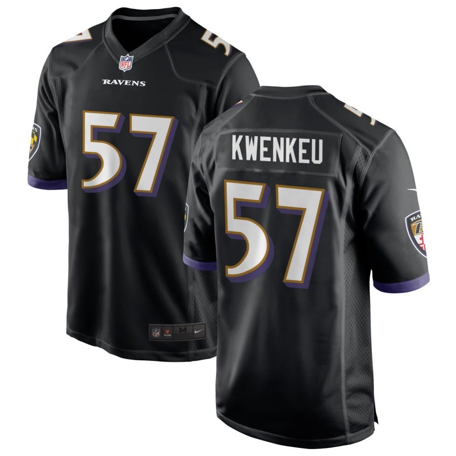 William Kwenkeu Baltimore Ravens 2025 Alternate Game Jersey - Black