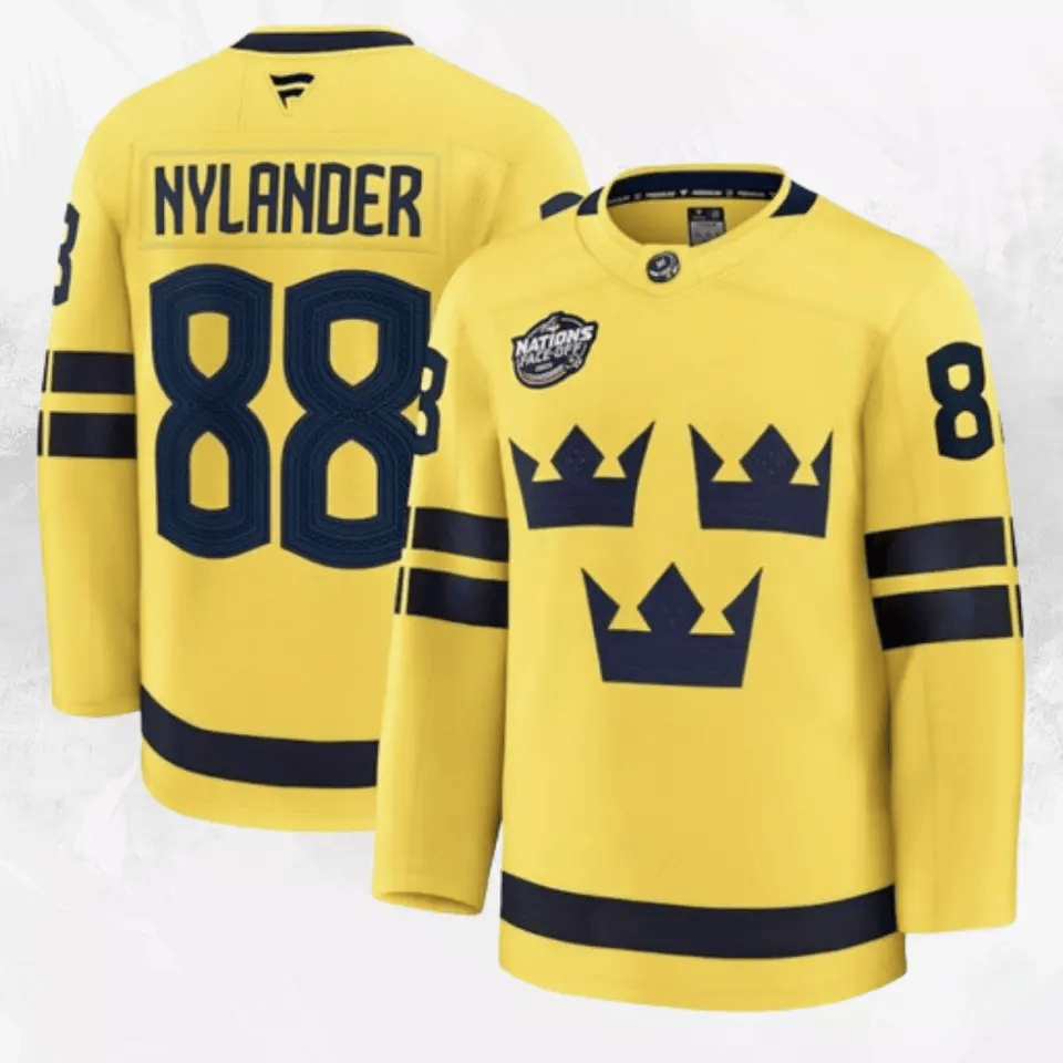 William Nylander Sweden 2025 4 Nations Face-Off Premium Yellow Jersey