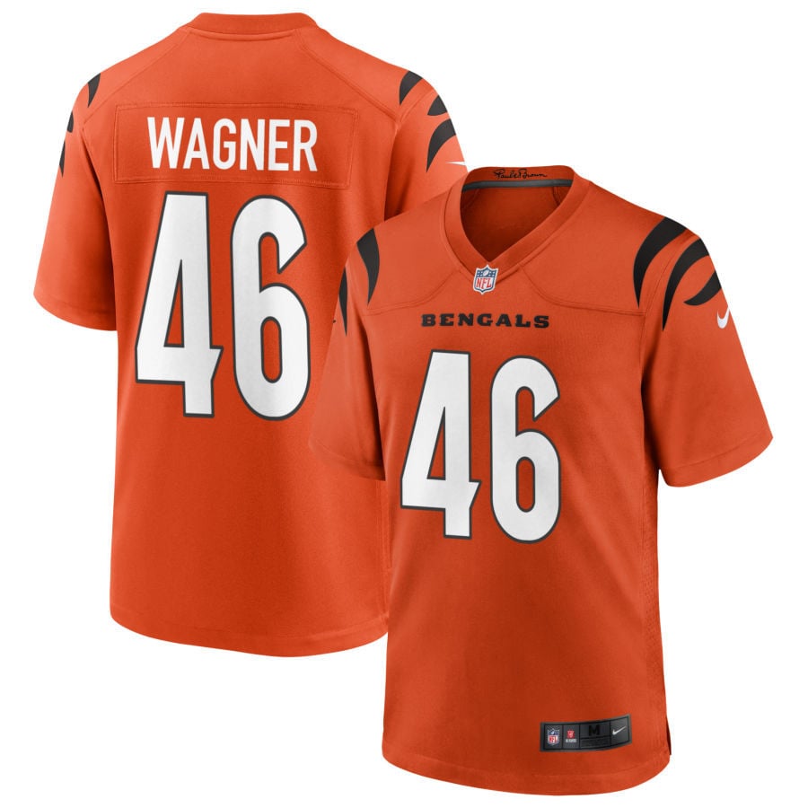 William Wagner Cincinnati Bengals 2025 Alternate Game Jersey - Orange