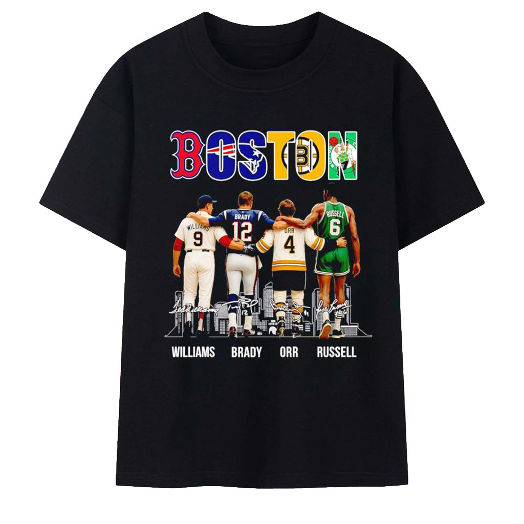 Williams Brady Orr Russell Boston Players T-Shirt Boston Sports Pride Shirt Gift For Dad