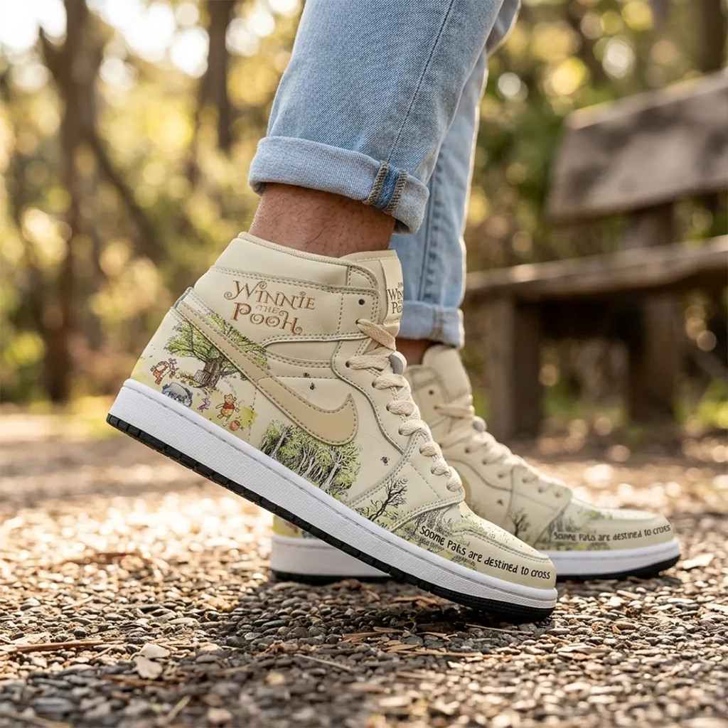 Winnie The Pooh Some Paths Are Destined To Cross Shoes Sneakers Gifts For Besties
