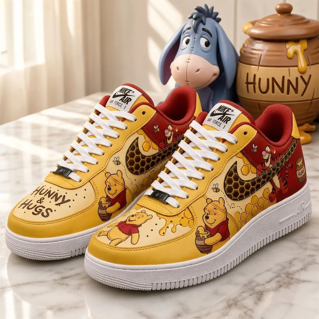 Winnie The Pooh Tigger Hunny And Hugs Sneakers Winnie The Pooh Merch Best Friends Gifts