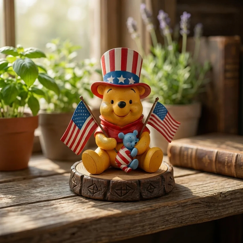 Winnie the Pooh Uncle Sam Patriotic American Flags Collectible Funko Pop Winnie the Pooh Merch