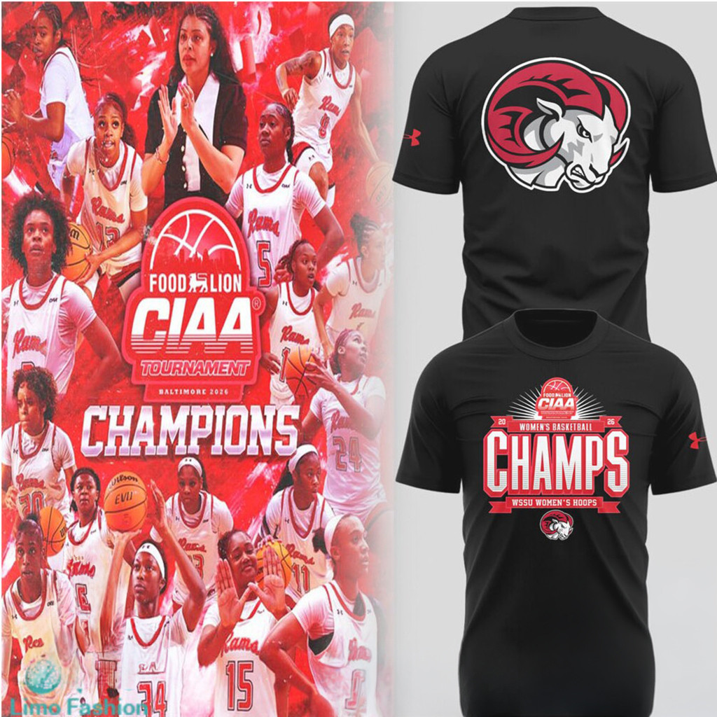 Winston Salem State Rams 2026 CIAA Women's Basketball Tournament Champions T-Shirt Fan Gifts