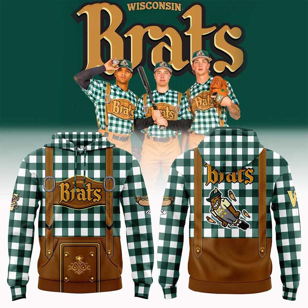 Wisconsin Brats Rawlings Replica Hoodie Wisconsin Brats Merch Gift Idea For Baseball Fans