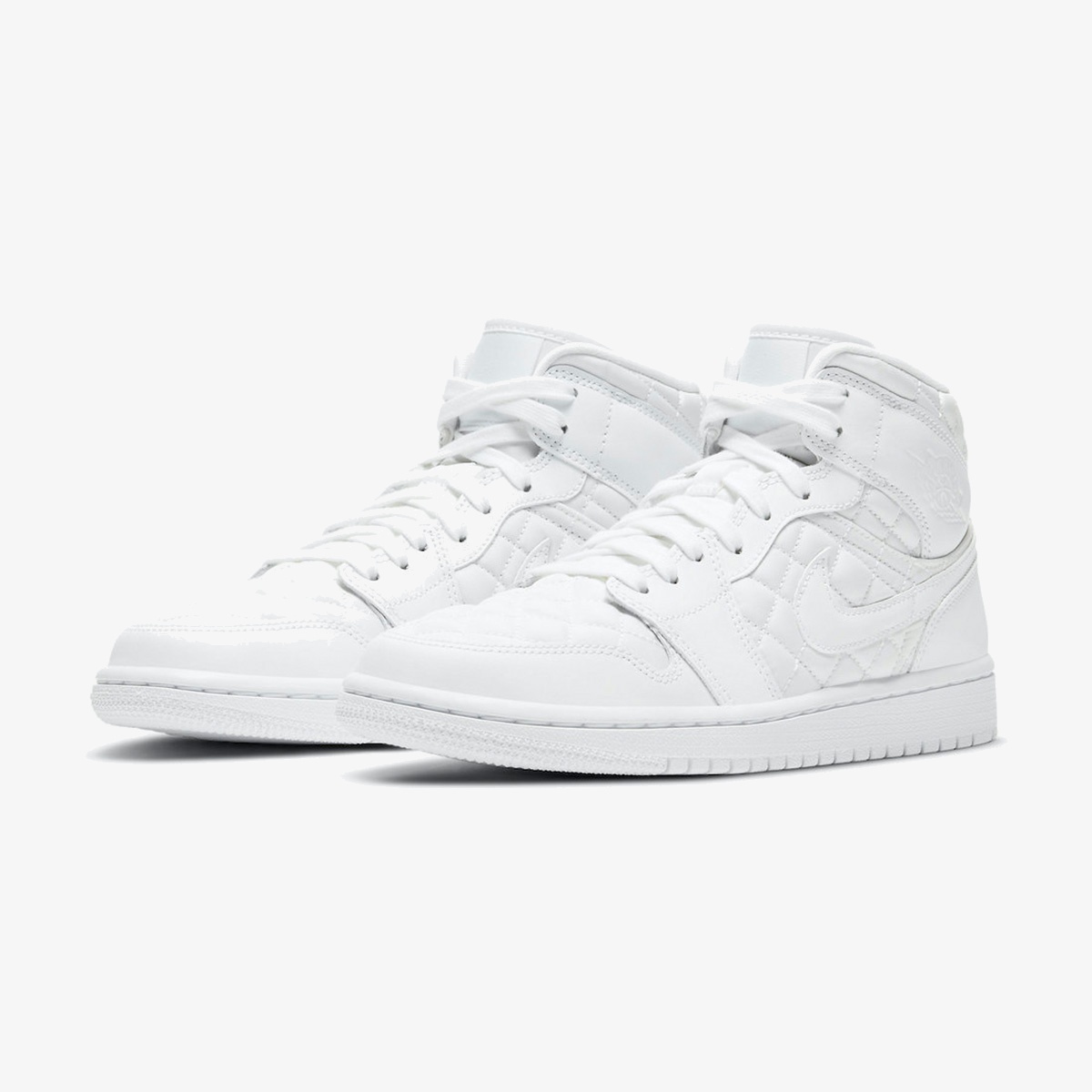 Wmns Air Jordan 1 Mid SE 'White Quilted' - Image 3
