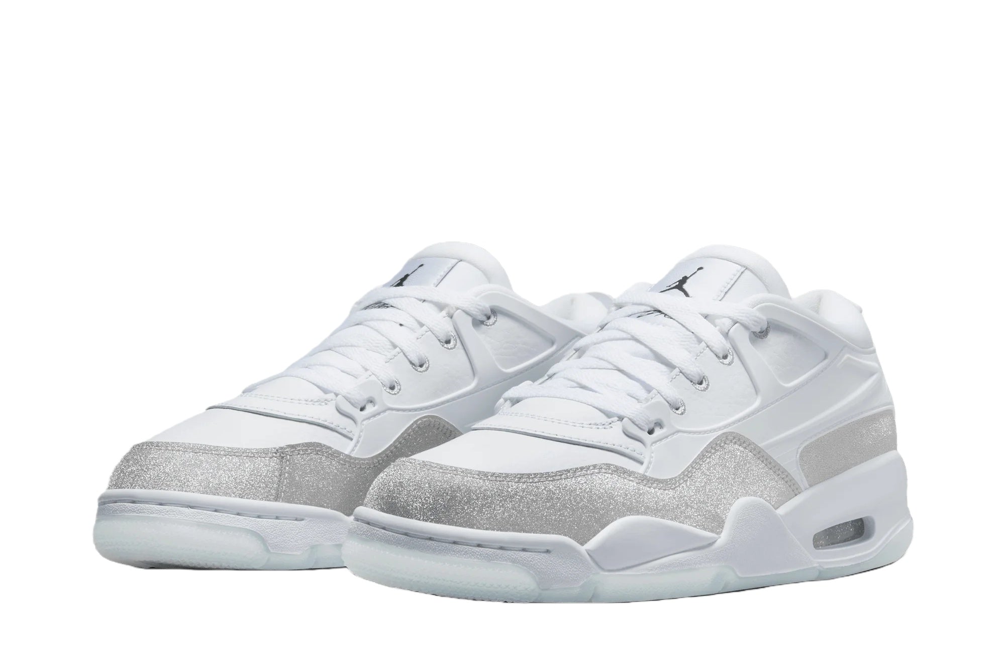 Wmns Jordan 4 RM 'White Silver Glitter' - Image 3