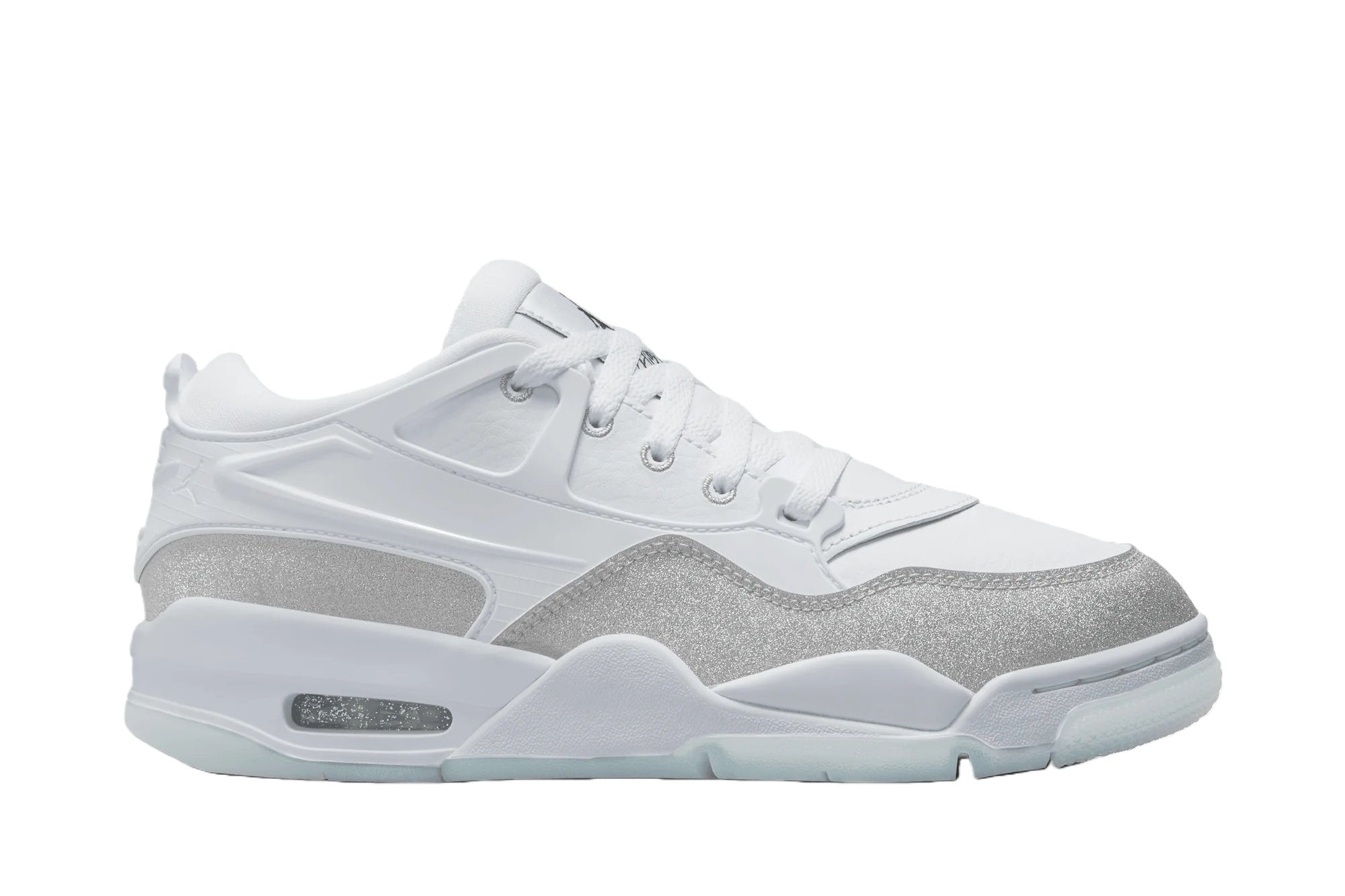 Wmns Jordan 4 RM 'White Silver Glitter' - Image 2