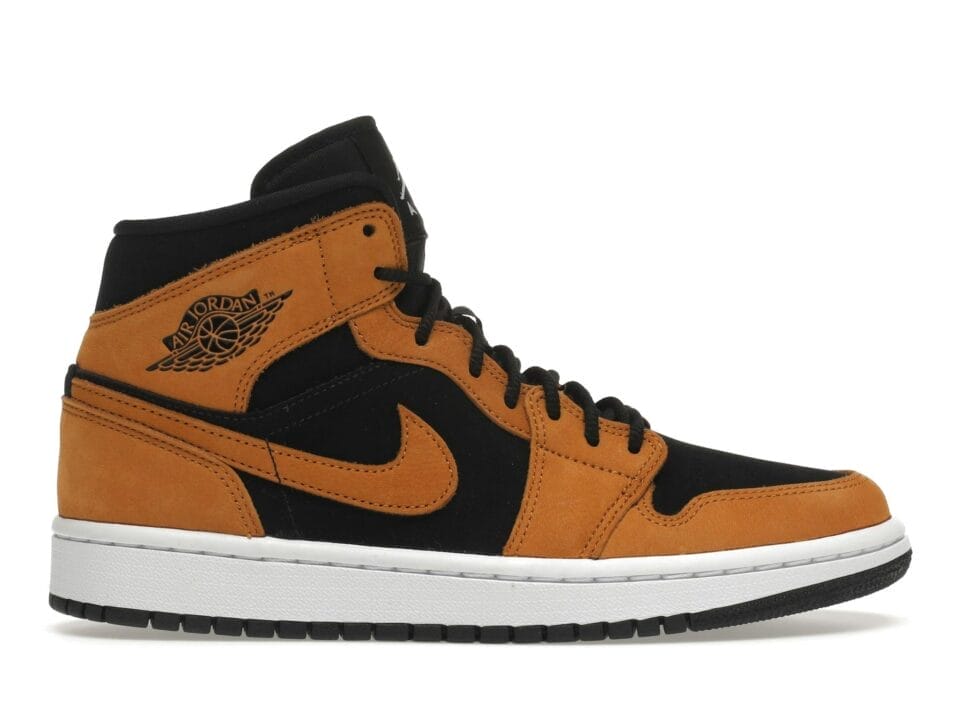 Women's Air Jordan 1 Mid Desert Ochre Leather Trainers Sneaker Style DB5453-700