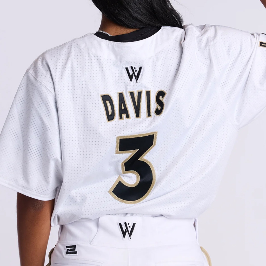 Women's Pro Baseball League Merch WPBL 2026 LA Mo'ne Davis #3 On-Field Jersey LA Queens Merch - Image 2