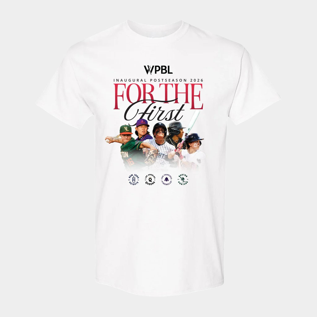 Women's Pro Baseball League Merch WPBL 2026 Postseason T-Shirt For The First Shirt White