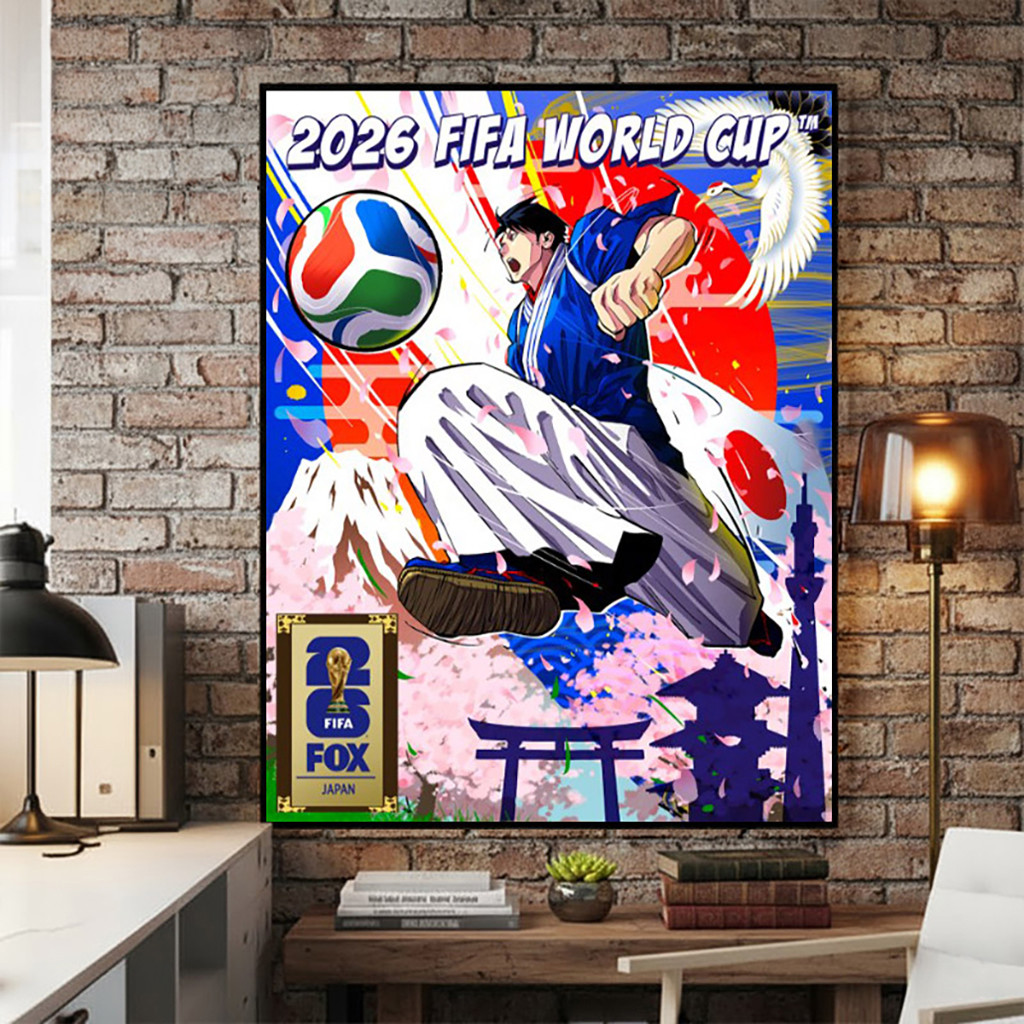 World Cup 2026 Japan National Football Team Poster Japan World Cup Merch Home Decor Dad Gifts