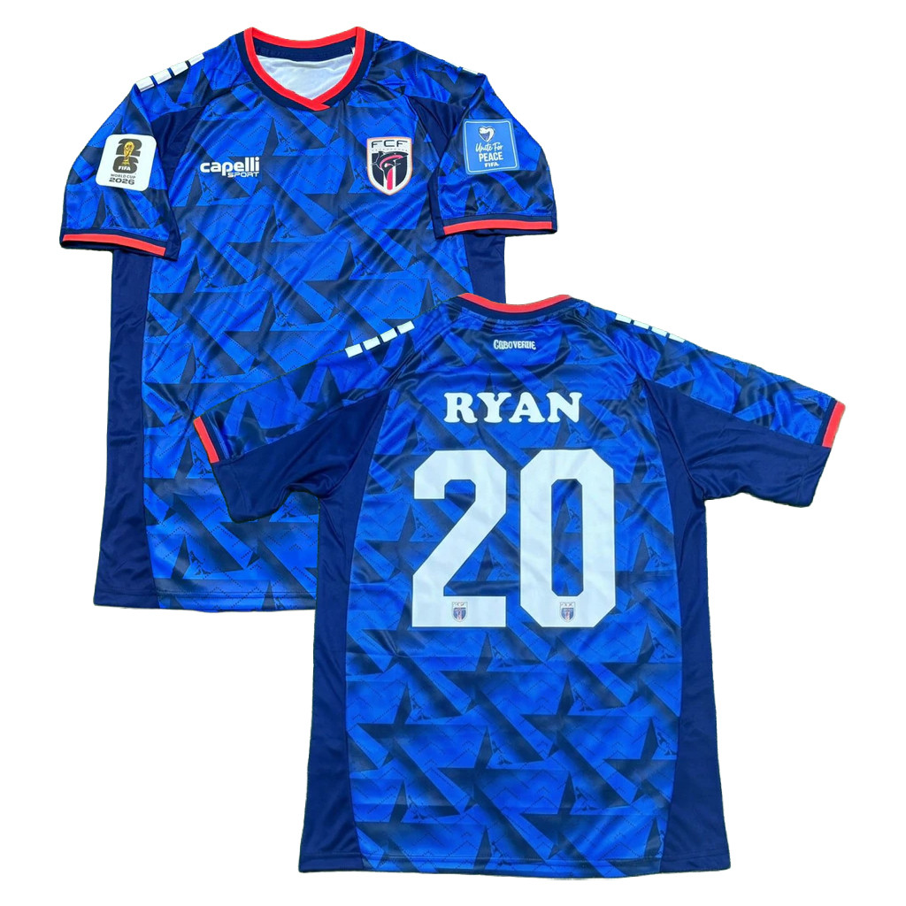World Cup 2026 Merch #20 Ryan Mendes Cape Verde National Team Home Jersey Football Fan Gifts