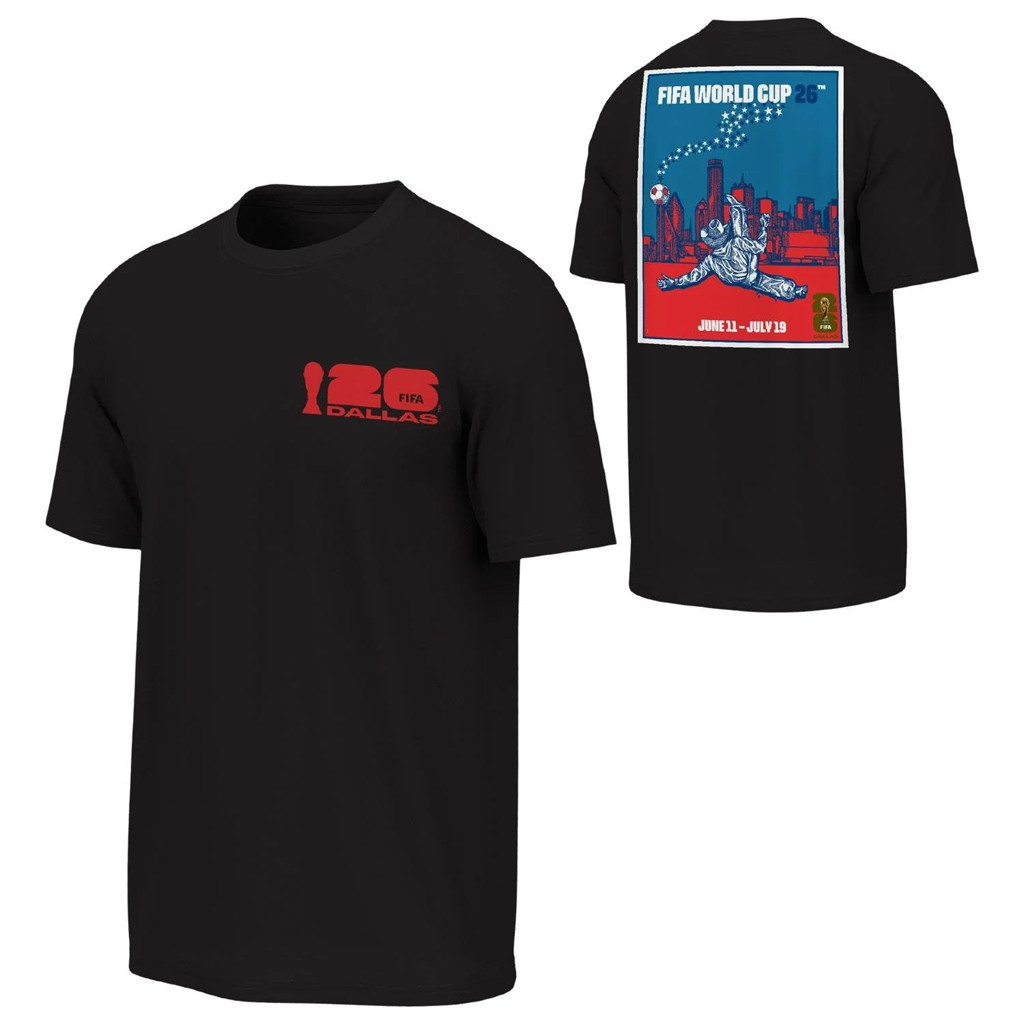 World Cup 2026 Merch Dallas World Cup 2026 Poster Black T-Shirt Game Day Gifts For Fans