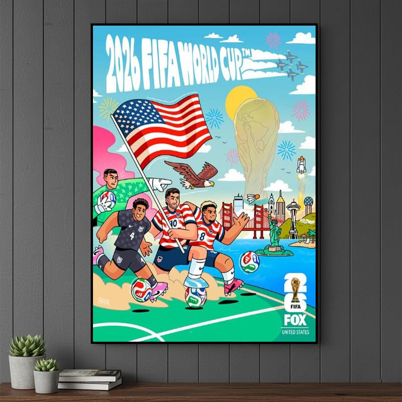 World Cup 2026 Merch United States America National Football Team Poster Special Birthday Gifts
