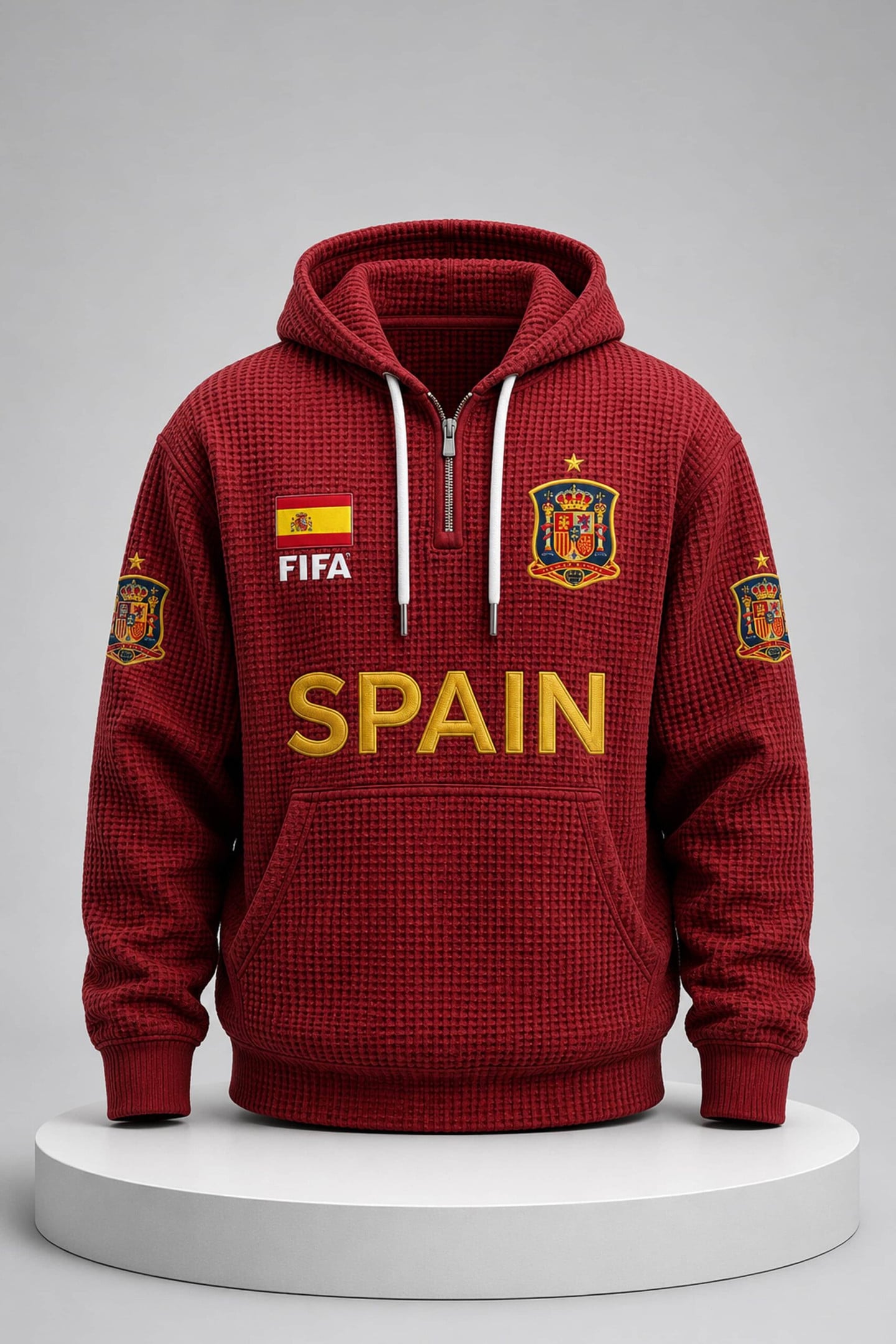 World Cup 2026 Spain Waffle Quarter Zip Hoodie