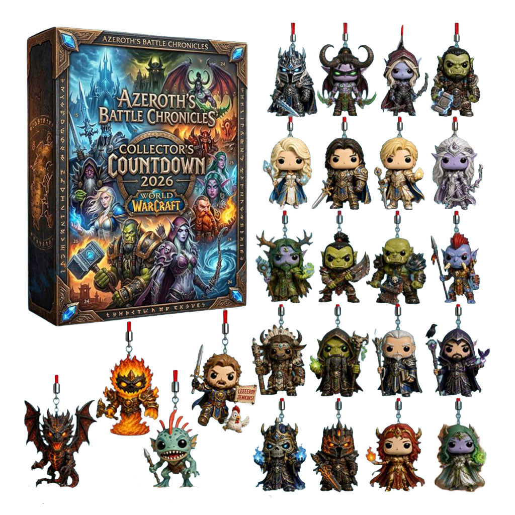 World Of Warcraft Azeroth's Battle Chronicles 2026 Ornaments Advent Calendar Christmas Countdown