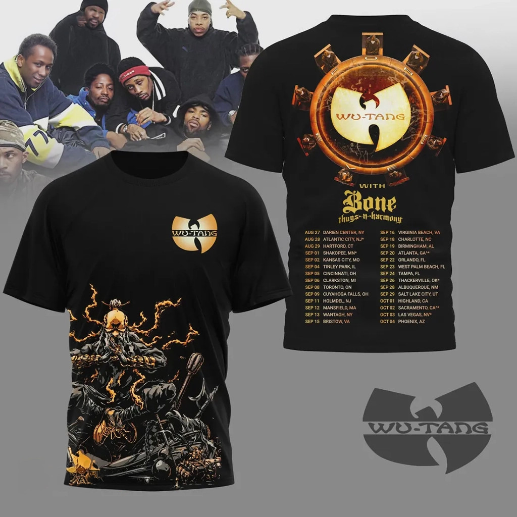 Wu Tang Clan Bone Thugs N Harmony Tour T-Shirt Wu Tang Clan Merch Best Gifts For Hip Hop Lover