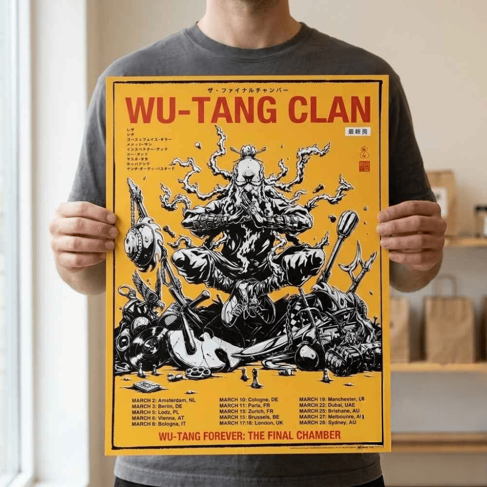 Wu-Tang Clan Forever The Final Chamber Tour 2026 Poster Wu-Tang Clan Merch Wall Art Decor
