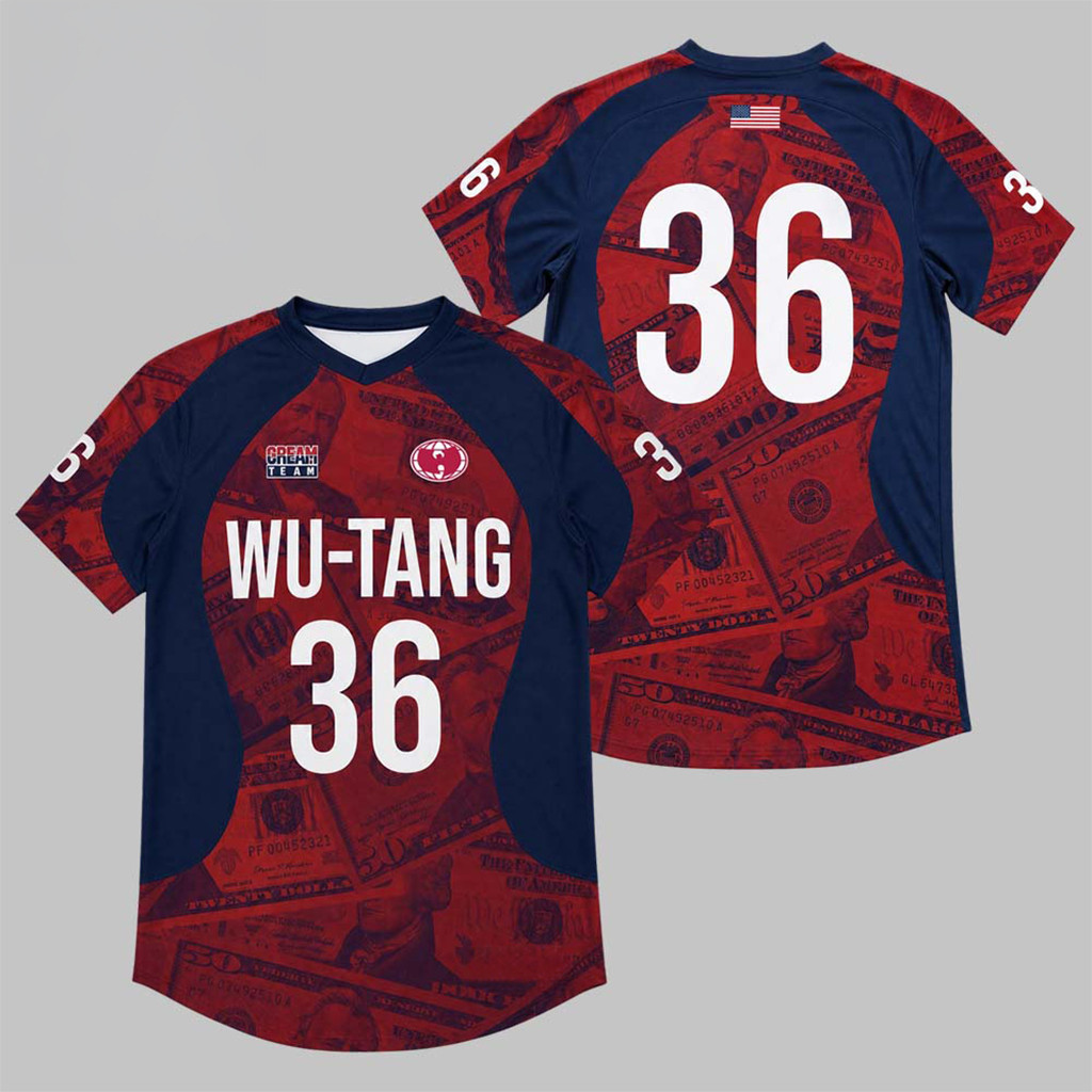 Wu-Tang Clan X FIFA World Cup 2026 CREAM Team USA Soccer V-Neck Jersey USA World Cup 2026 Merch