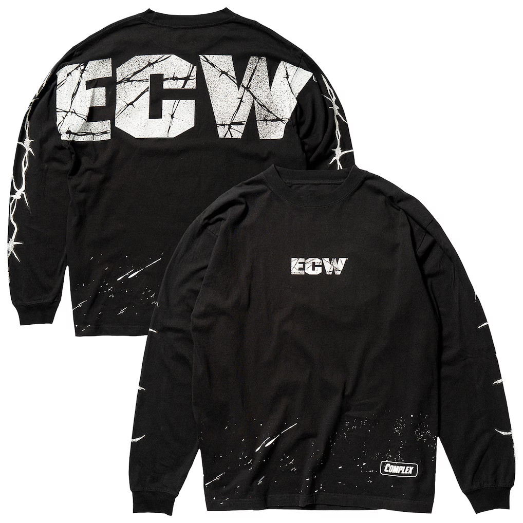 WWE Merch 2026 Complex X WWE Black ECW Hardcore Long Sleeve T-Shirt Gift For Wrestling Fans