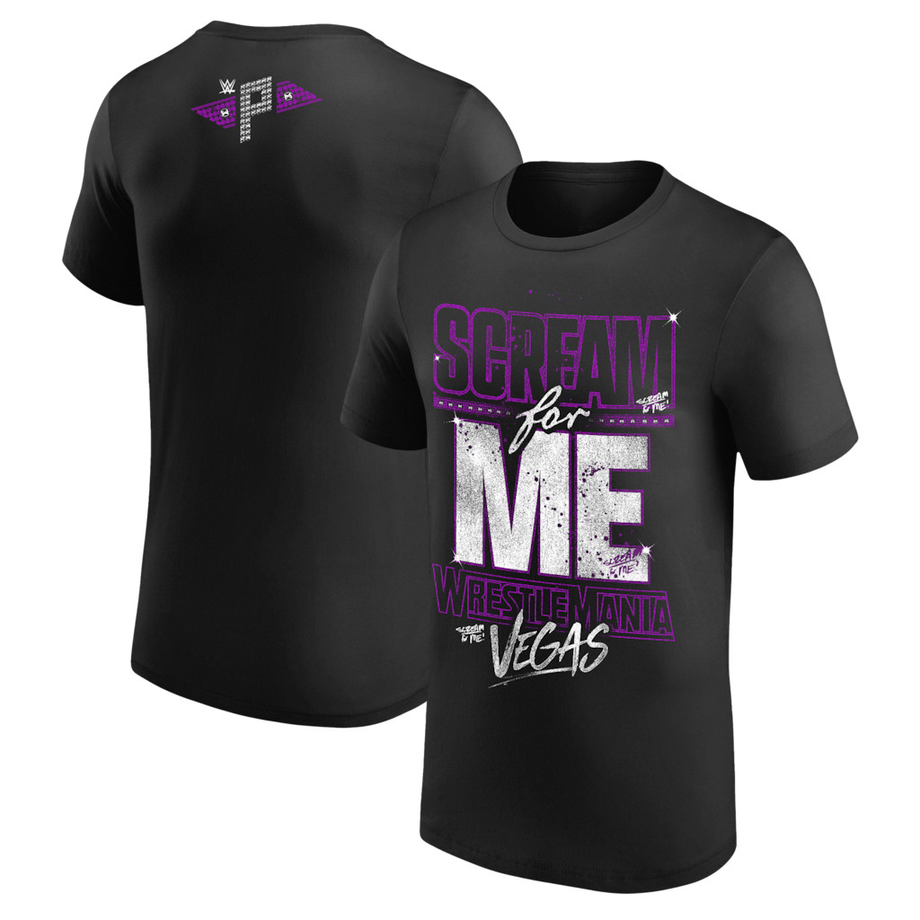 WWE Merch 2026 Paige Scream For Me Vegas T-Shirt Black WrestleMania Merch Gift For Him