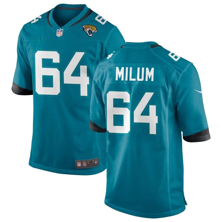 Wyatt Milum Jacksonville Jaguars 2025 Team Game Jersey - Teal