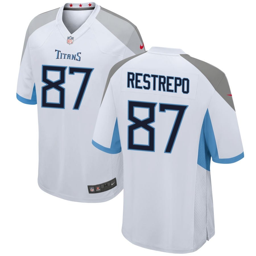 Xavier Restrepo Tennessee Titans 2025 Game Jersey - White